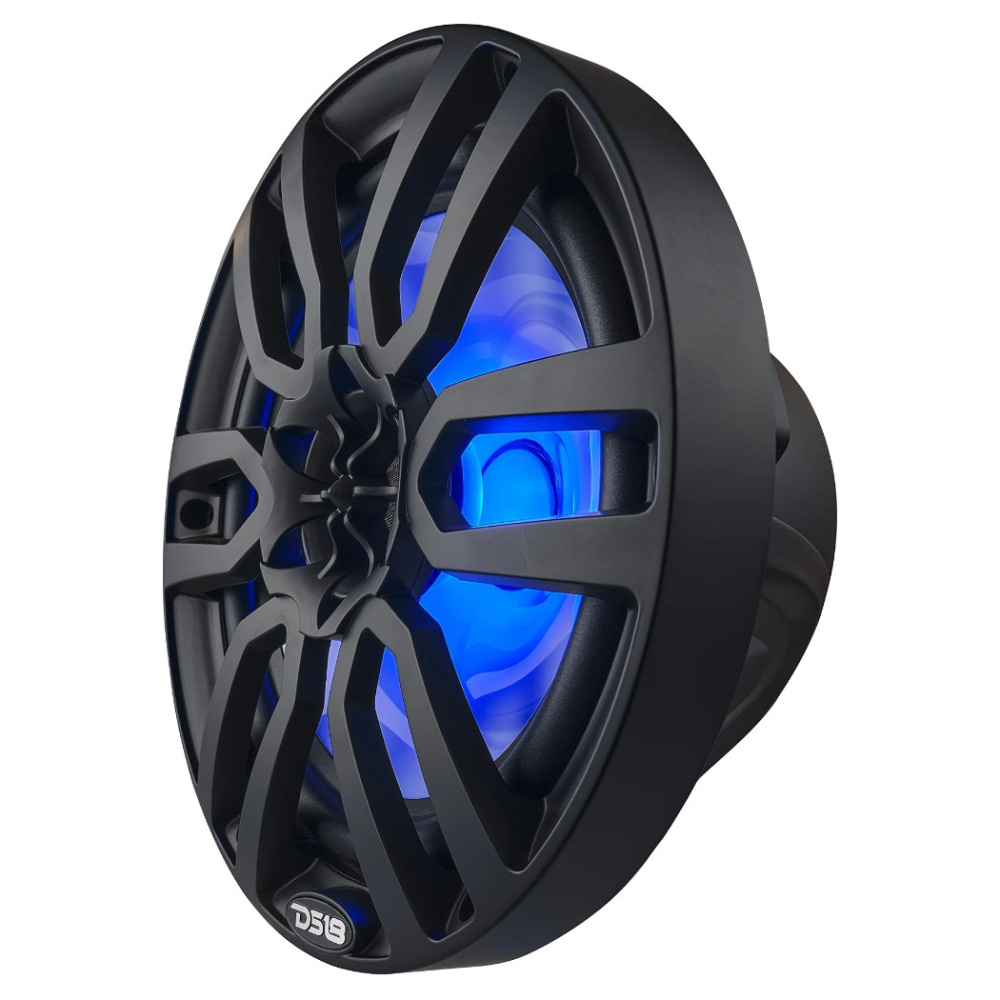 DS18 NXL-8/BK, czarne 8-calowe głośniki morskie z LED, para
