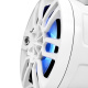 DS18 NXL-PS6W, białe 6,5-calowe morskie głośniki w podach z LED, para DS18 NXL-PS6W, białe 6,5-calowe morskie głośniki w podach z LED, para