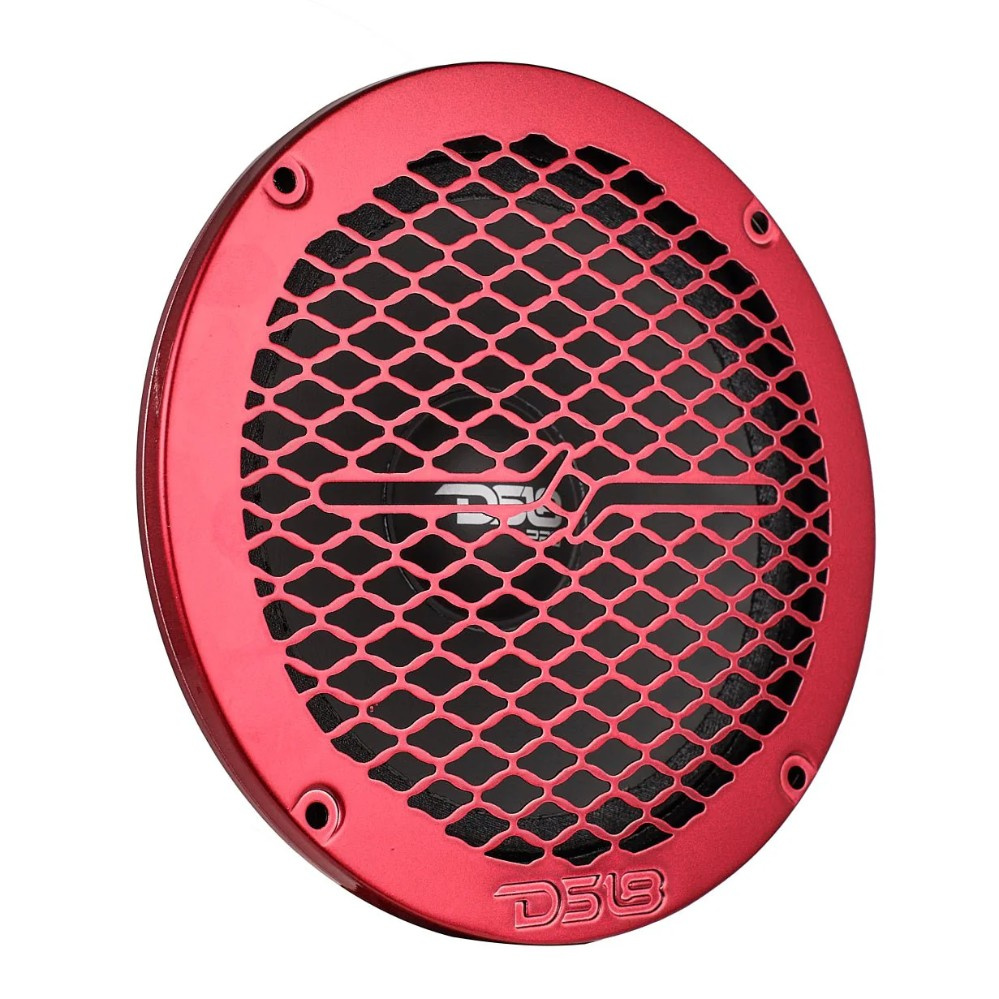 DS18 PRO-GRILL6MS/RD, smukły metalowy grill 6,5-calowego głośnika, czerwony
