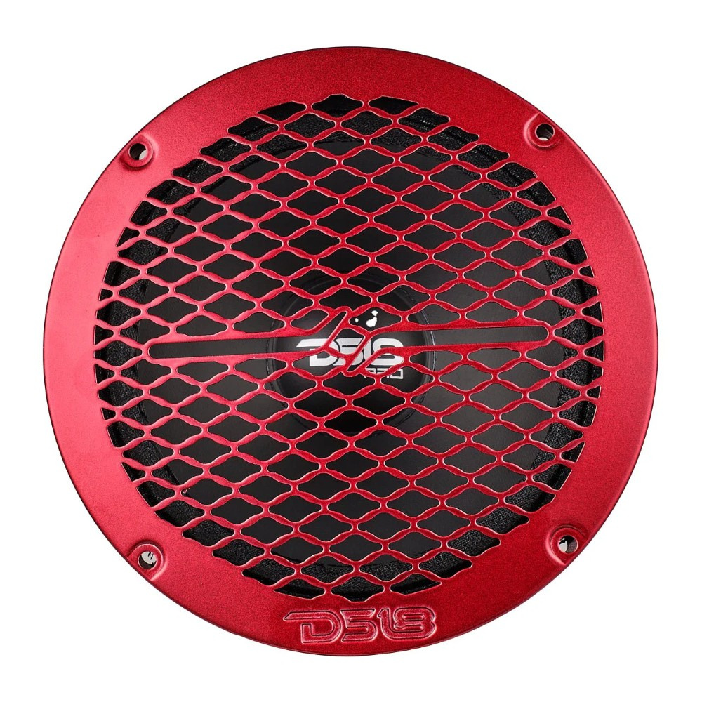 DS18 PRO-GRILL6MS/RD, smukły metalowy grill 6,5-calowego głośnika, czerwony