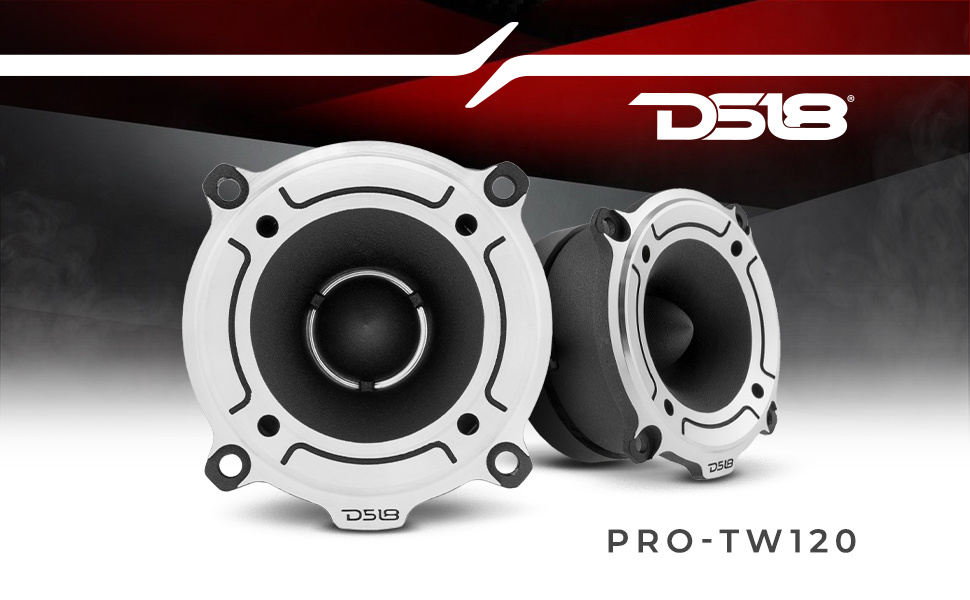 DS18 PRO-TW120B, srebrny SPL-tweeter, para