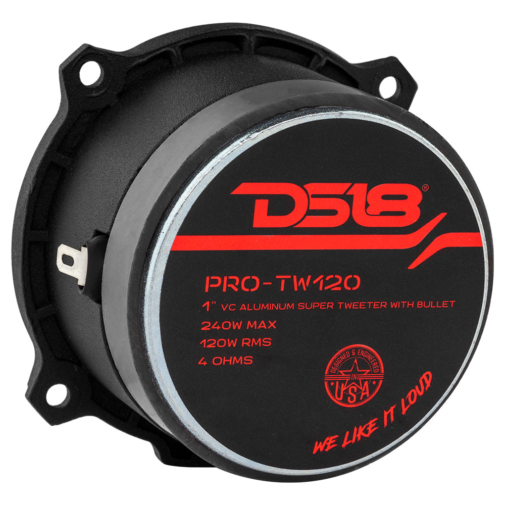 DS18 PRO-TW120B, srebrny SPL-tweeter, para