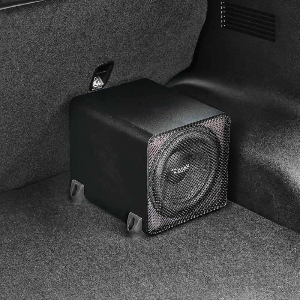 DS18 SQ82A, aktywny 8-calowy subwoofer i bierny radiator
