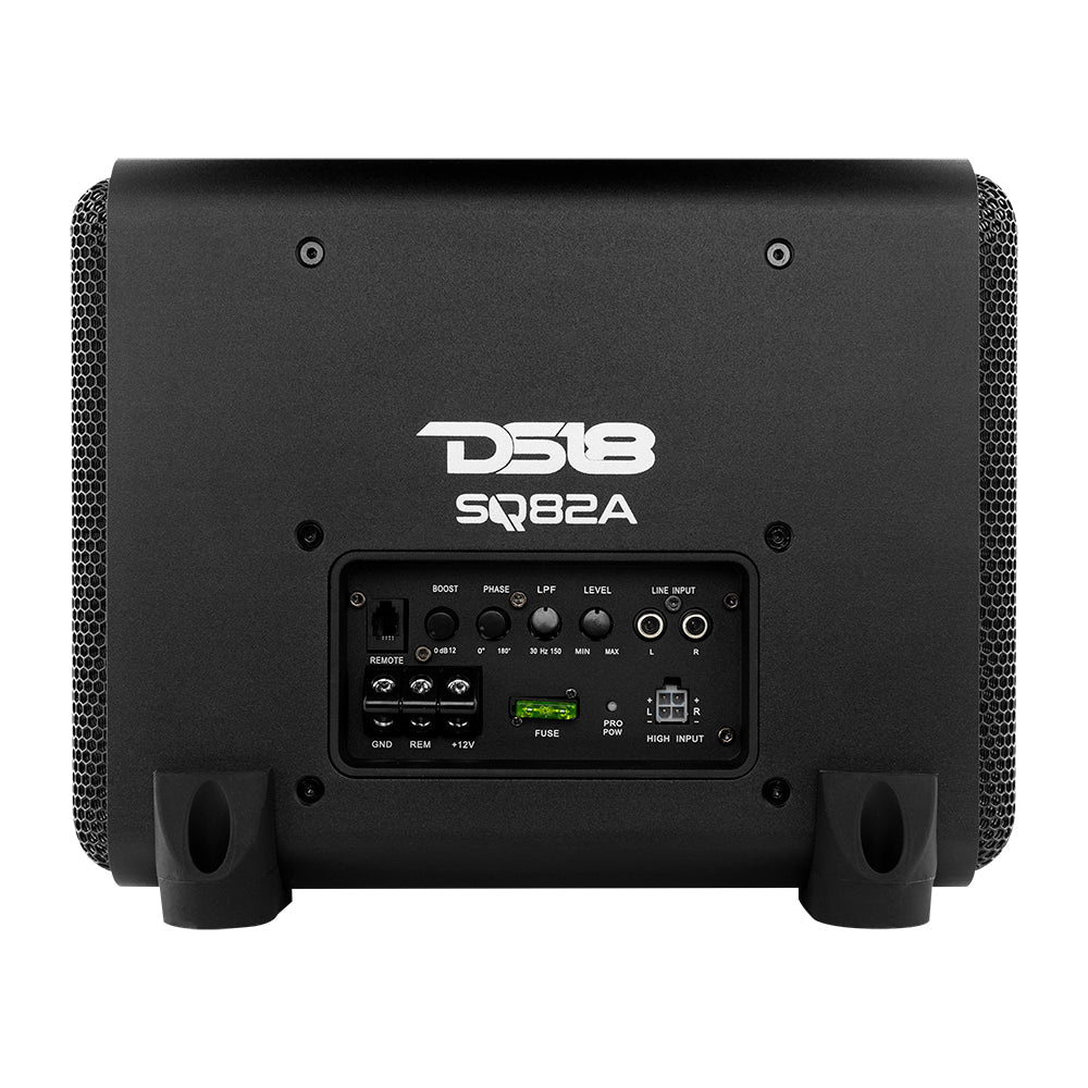 DS18 SQ82A, aktywny 8-calowy subwoofer i bierny radiator