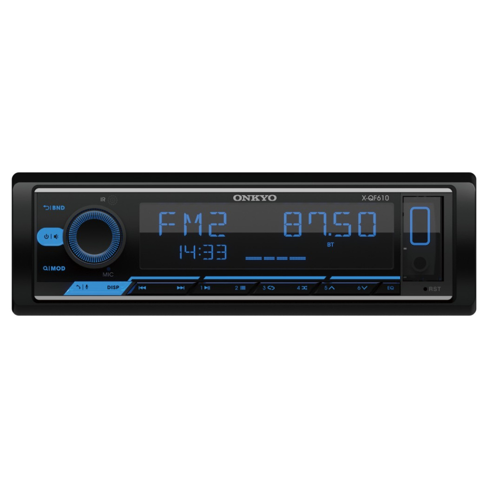 Onkyo X-QF610, samochodowe radio Bluetooth z 2 parami wyjść niskopoziomowych