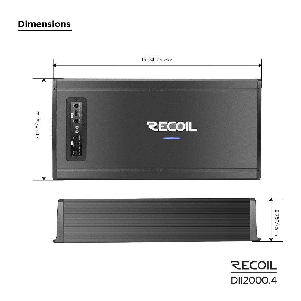 Recoil DII 2000.4, czterokanałowy wzmacniacz