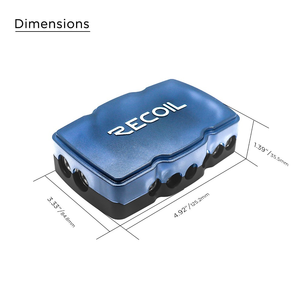 Recoil MPG3 Mini-ANL uchwyt bezpiecznika + blok masowy 2x50mm² do 3x20mm²