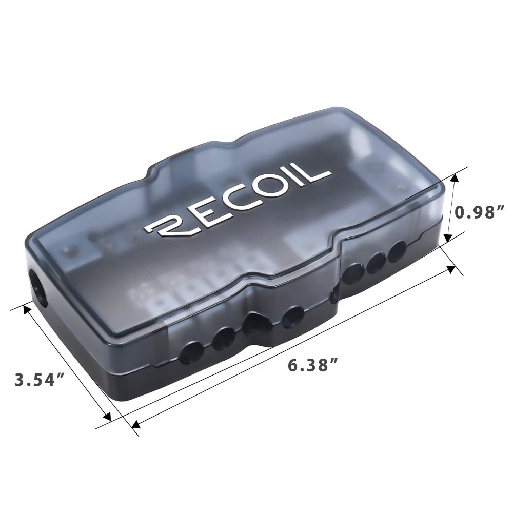 Recoil MPG4 Mini-ANL uchwyt bezpiecznika + blok masowy 2x50mm² do 4x20mm²