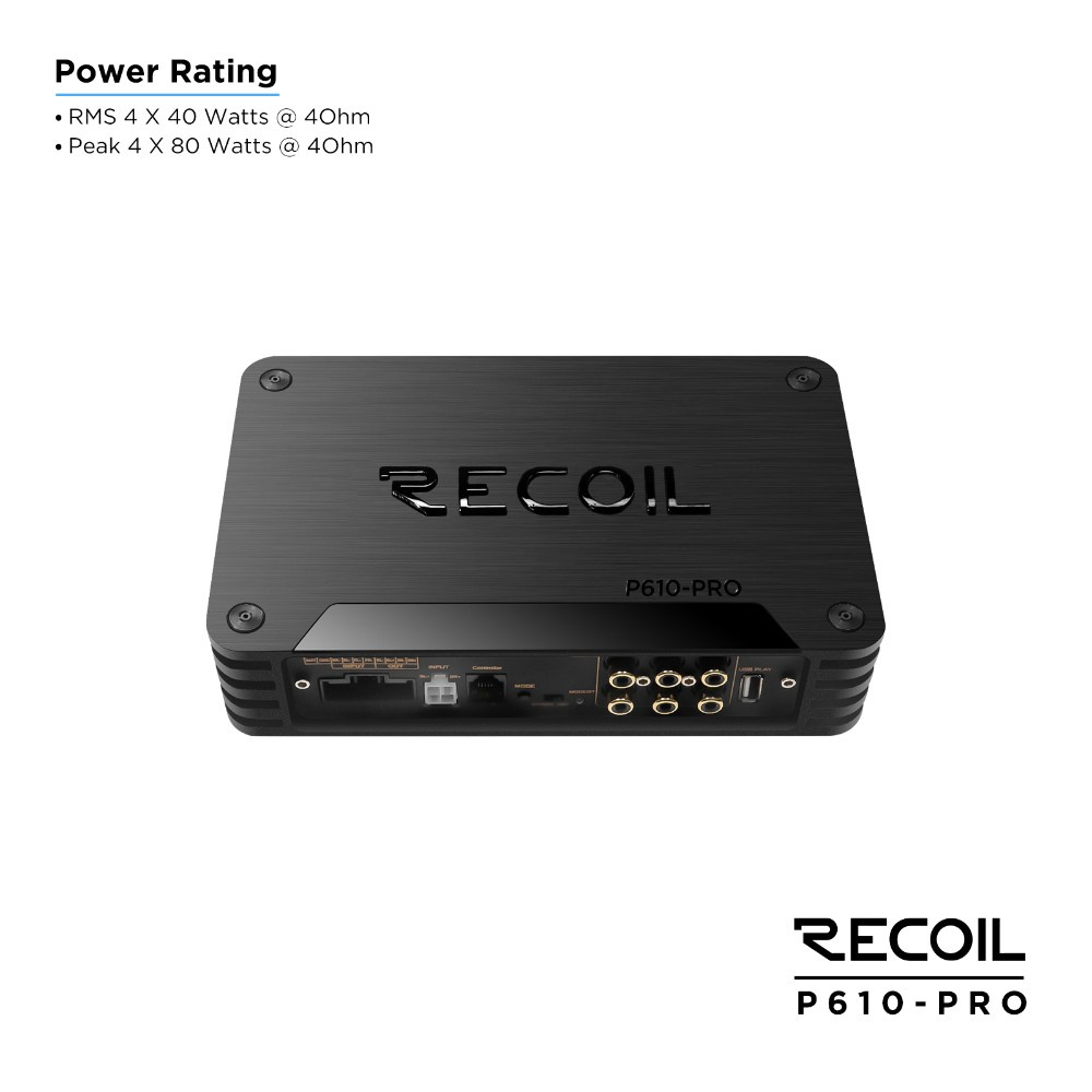 Recoil P610-PRO, wzmacniacz DSP z 10 kanałami