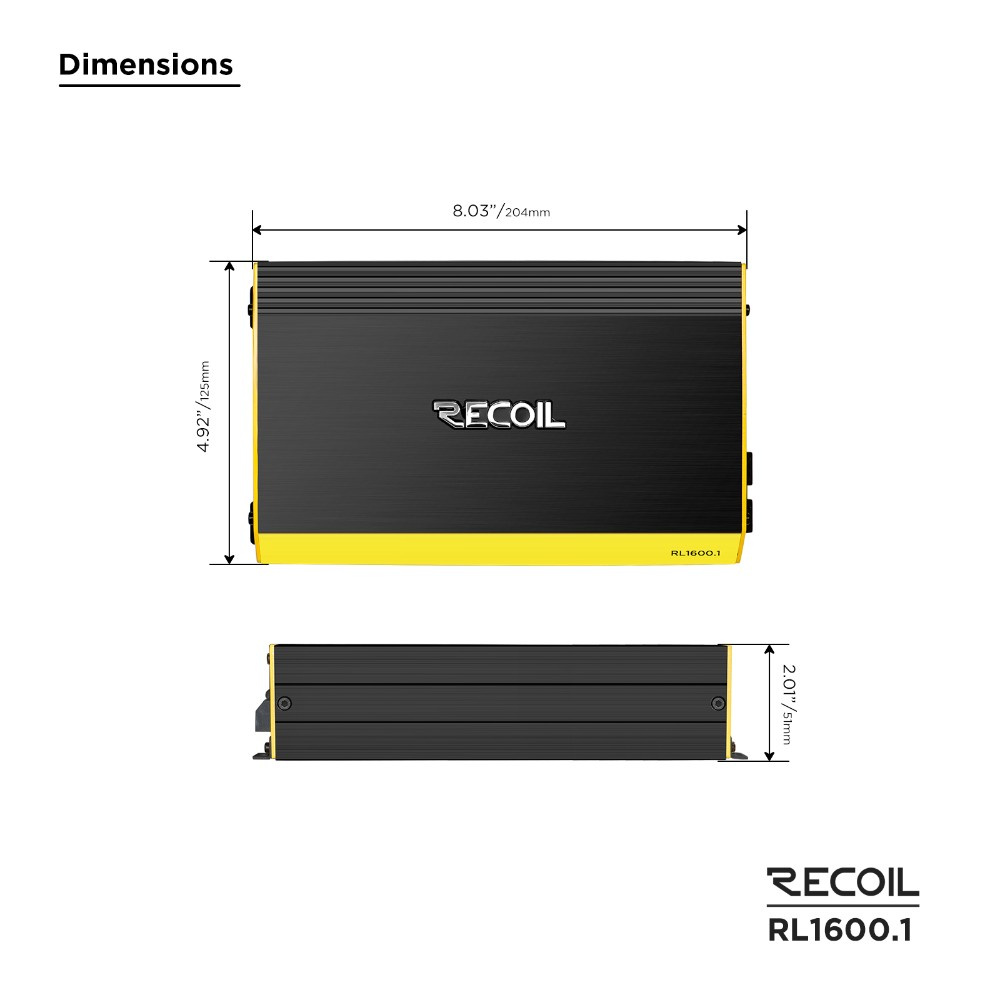 Recoil RL1600.1, monoblok