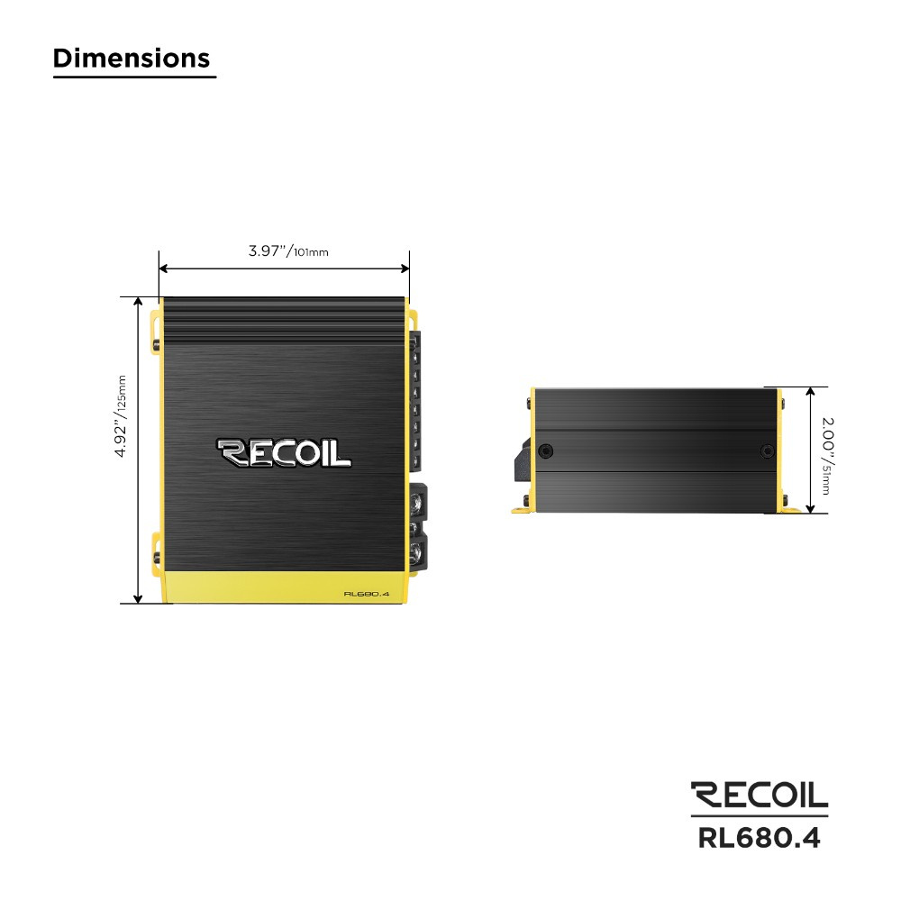 Recoil RL680.4, czterokanałowy wzmacniacz