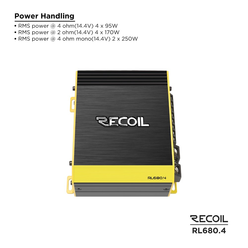 Recoil RL680.4, czterokanałowy wzmacniacz