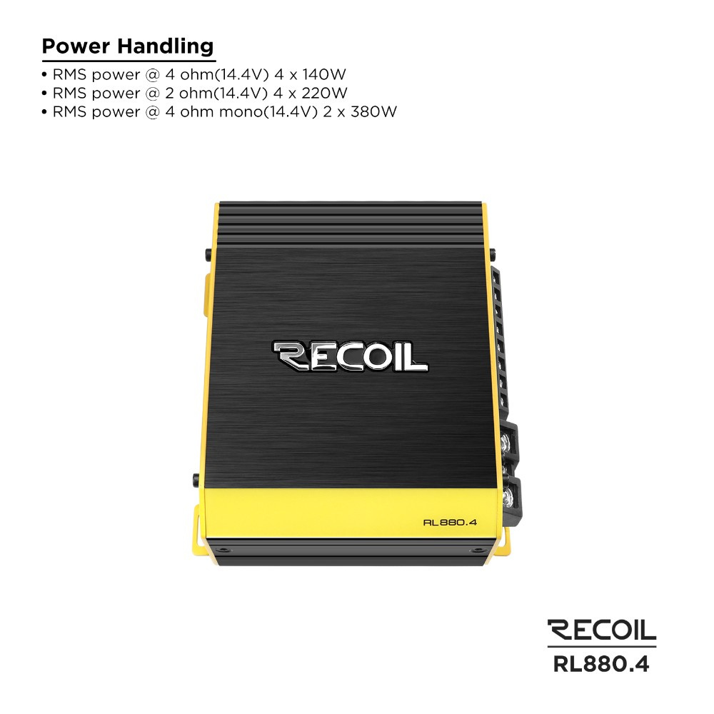 Recoil RL880.4, czterokanałowy wzmacniacz