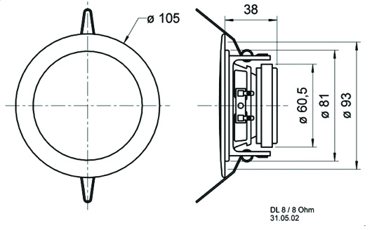 Visaton głośnik do zabudowy DL8