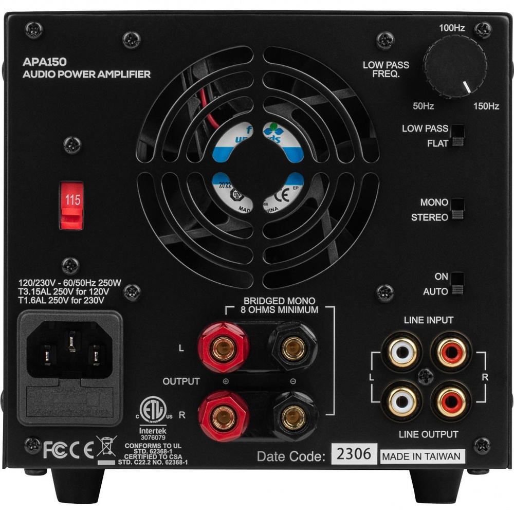 Dayton Audio APA150, mostkowalny wzmacniacz stereo 2x75W