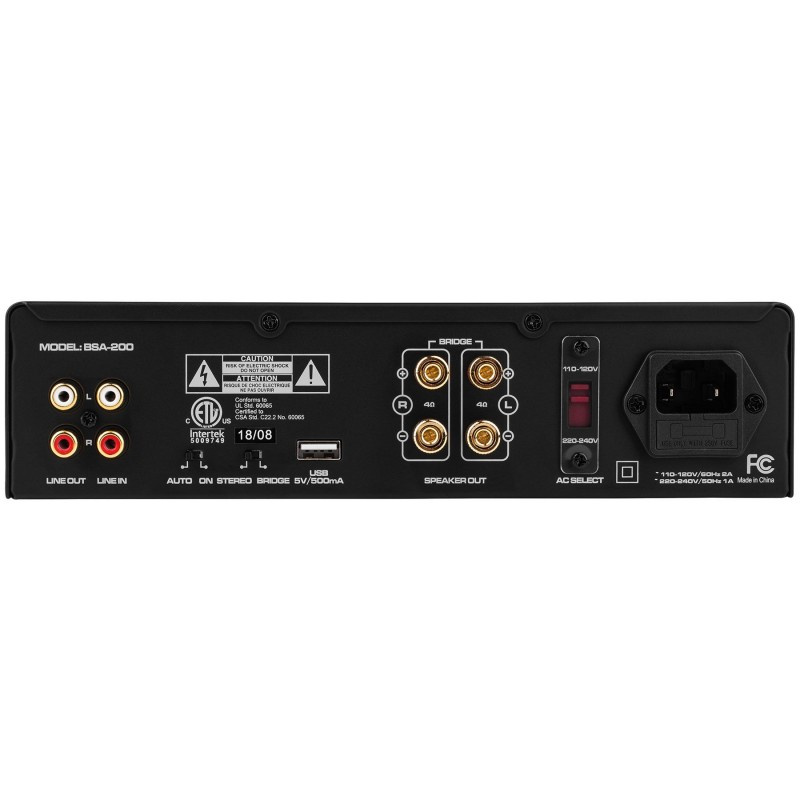 Dayton Audio BSA-200 wzmacniacz z możliwością mostkowania i filtrem dolnoprzepustowym