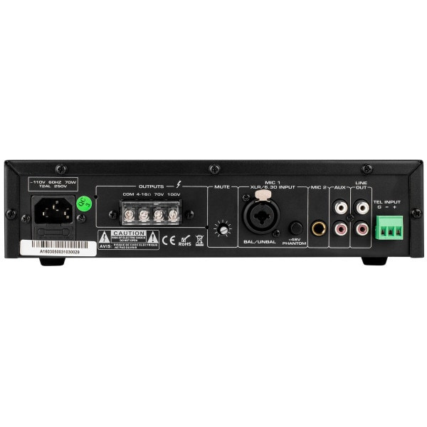 Dayton Audio DA40T, wzmacniacz 70/100V