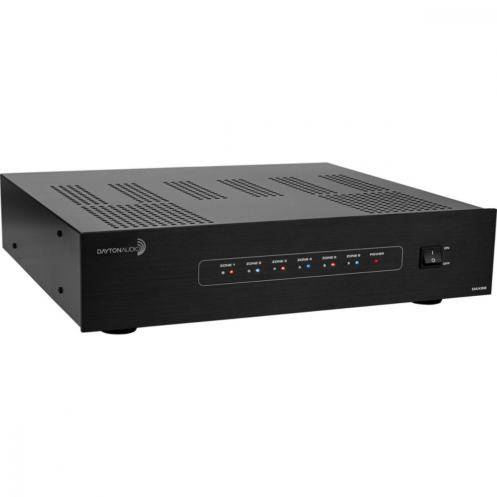 Dayton Audio DAX88, wzmacniacz multiroom z 8 strefami i siecią