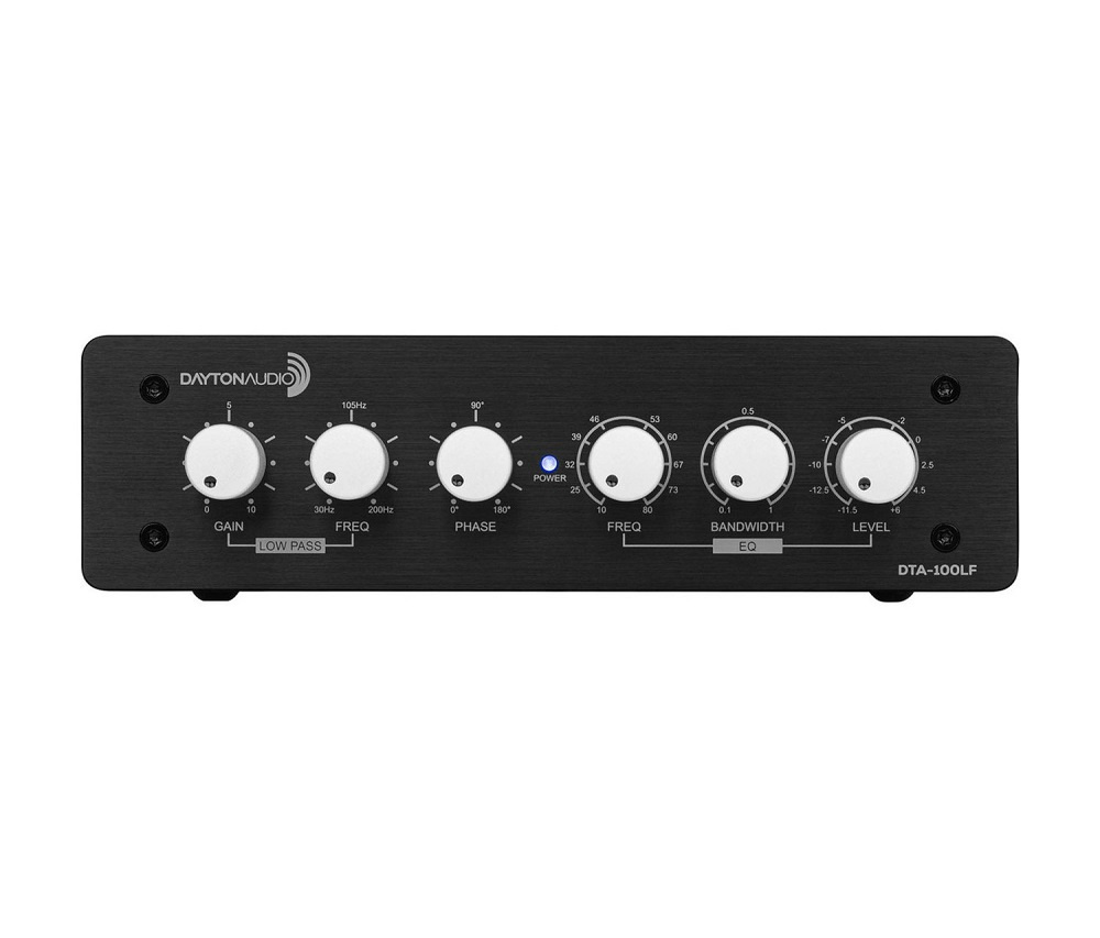 Dayton Audio DTA-100LF, wzmacniacz z filtrem dolnoprzepustowym i EQ