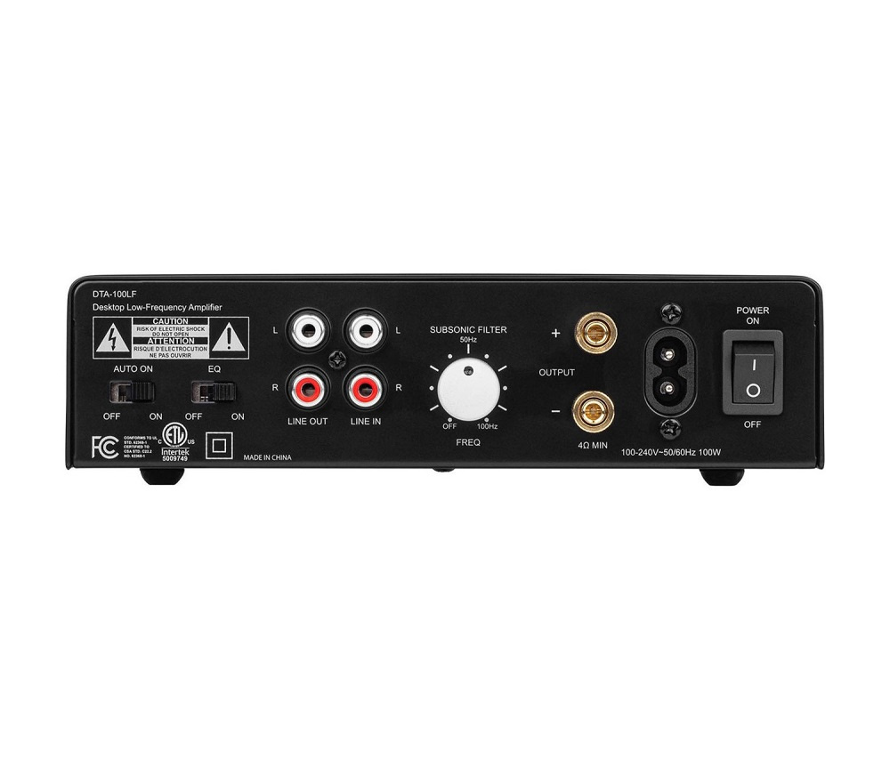 Dayton Audio DTA-100LF, wzmacniacz z filtrem dolnoprzepustowym i EQ
