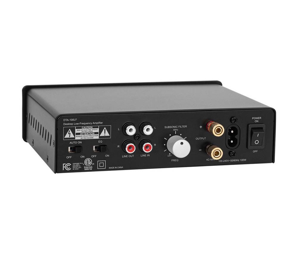 Dayton Audio DTA-100LF, wzmacniacz z filtrem dolnoprzepustowym i EQ