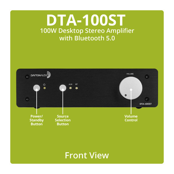 Dayton Audio DTA-100ST wzmacniacz z Bluetooth i filtrem górnoprzepustowym