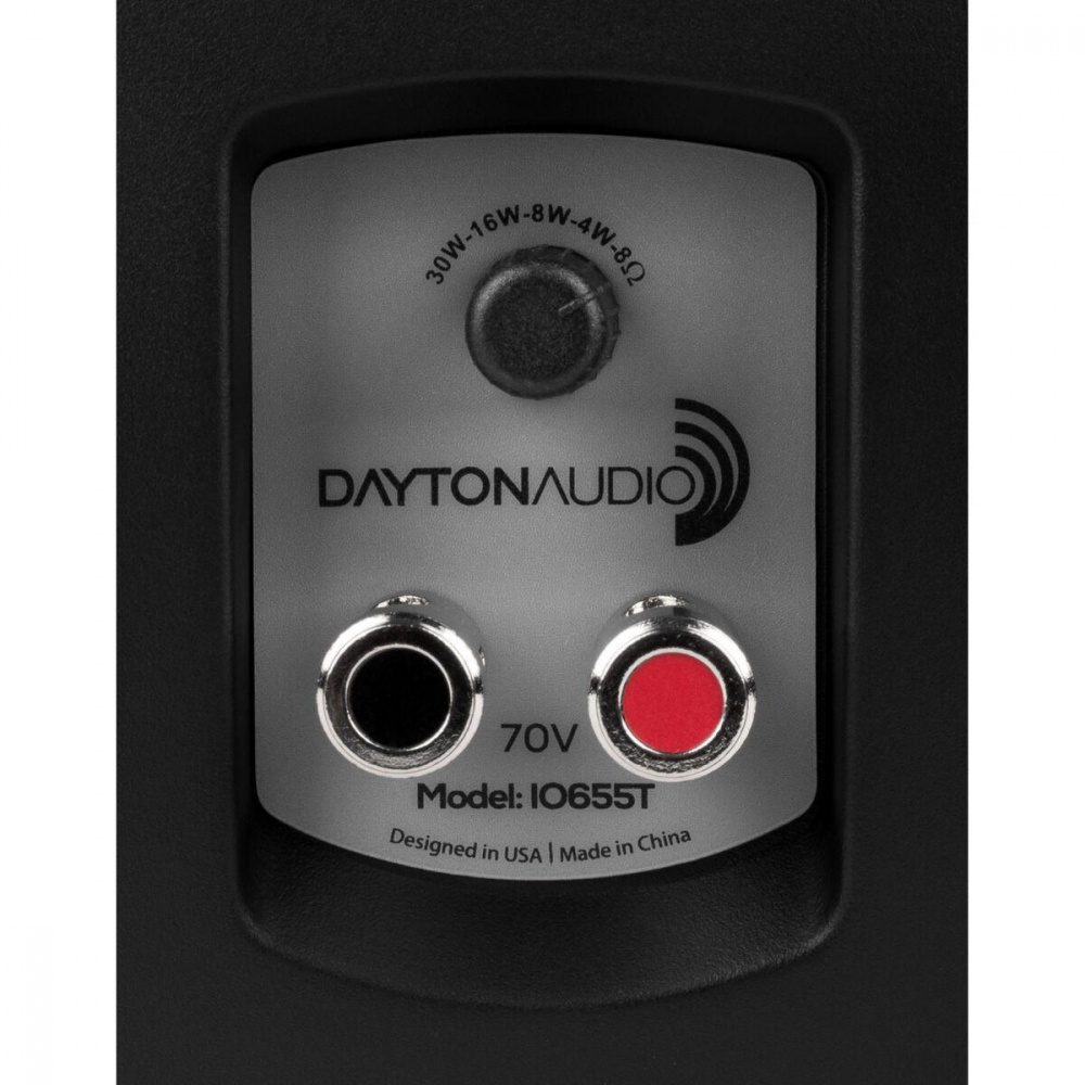 Dayton Audio IO655BT, 6.5-calowy głośnik zewnętrzny ze wsparciem 70/100V, czarny