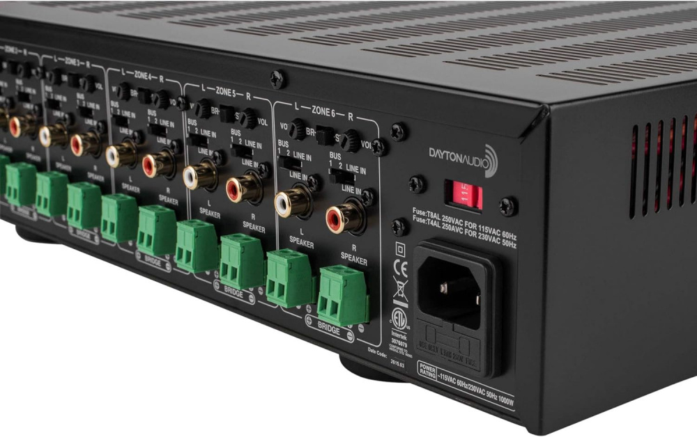 Dayton Audio MA1240a, wzmacniacz wielostrefowy