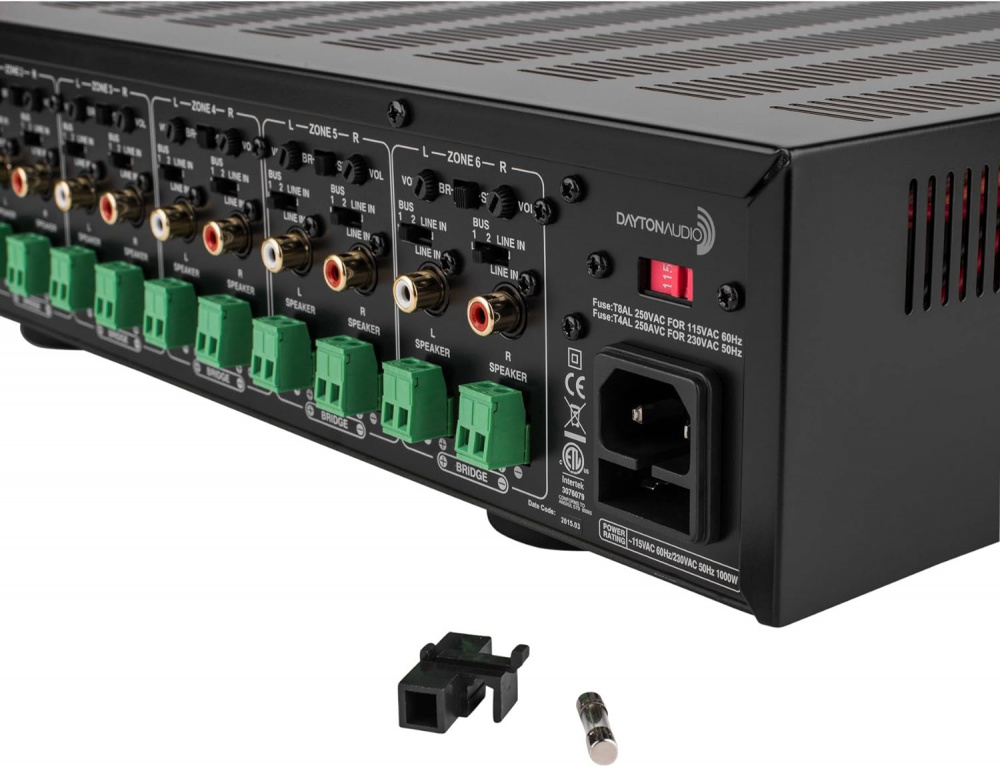 Dayton Audio MA1240a, wzmacniacz wielostrefowy