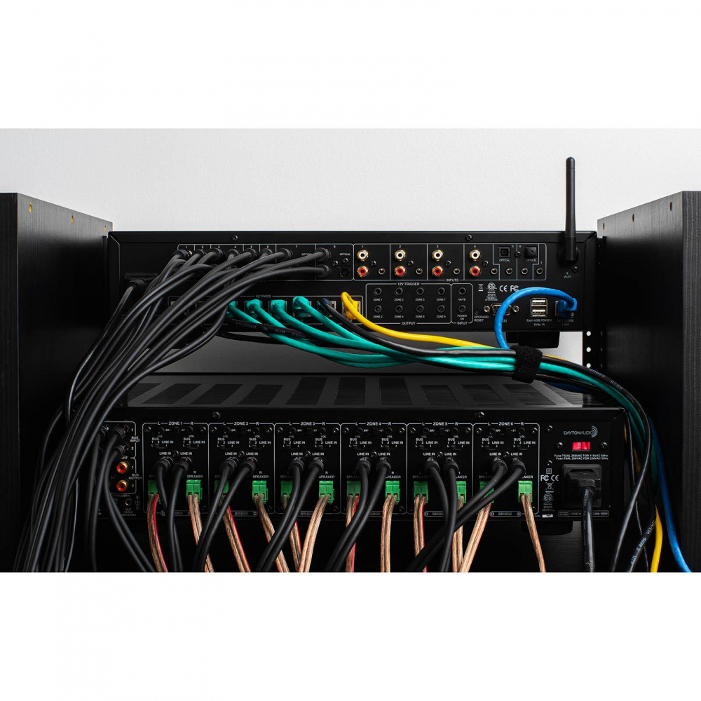 Dayton Audio Matrix88, elastyczny przedwzmacniacz multiroom z 8 strefami i siecią