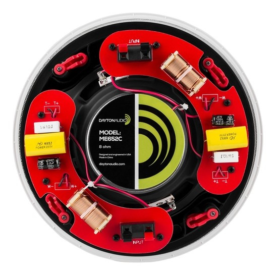 Dayton Audio ME652C, pojedynczy-stereo 6,5-calowy głośnik do zabudowy, szt.