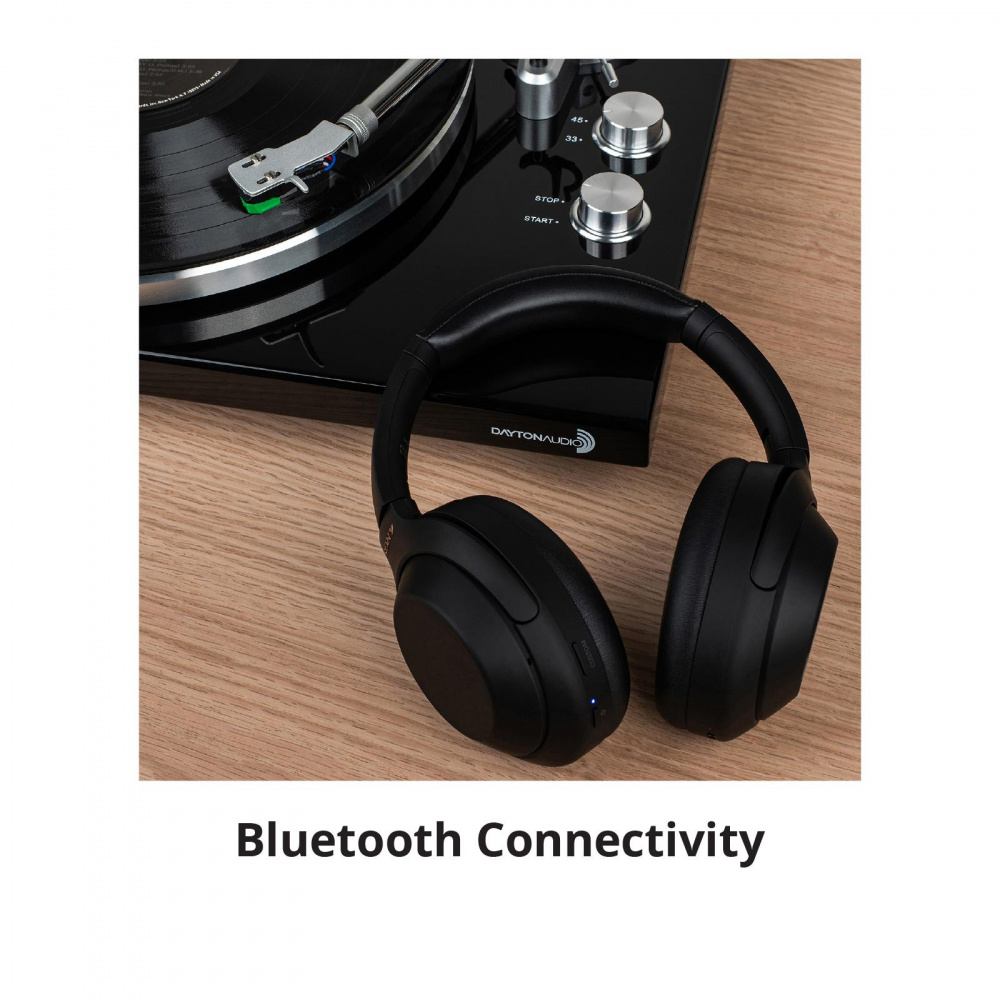 Dayton Audio TT-1BTB, gramofon z BT, USB i wbudowanym RIAA, czarny