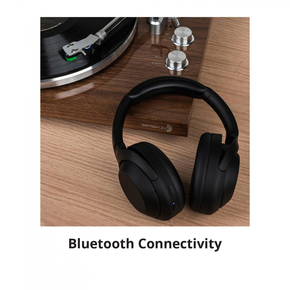 Dayton Audio TT-1BTW, gramofon z BT, USB i wbudowanym RIAA, drewniany