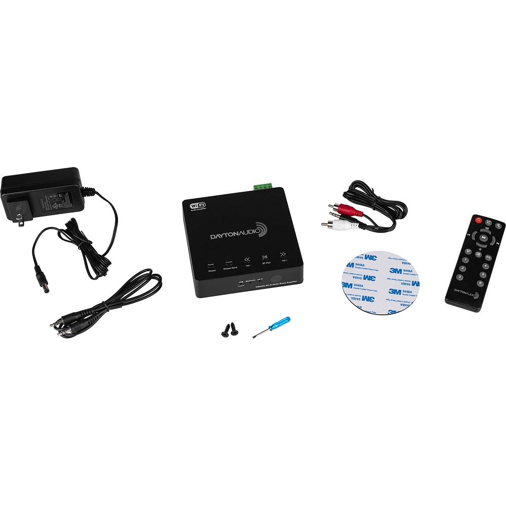 Dayton Audio WB40A, wzmacniacz z Wi-Fi i Bluetooth