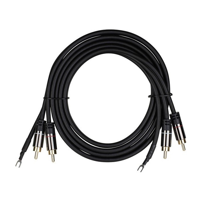 Audtek DMCG6, kabel do gramofonu z przewodem uziemiającym 1,8 metra