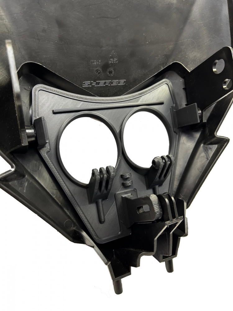 Sherco 2024- druk 3D uchwyt lampy Nizled 2xE30F/E40F
