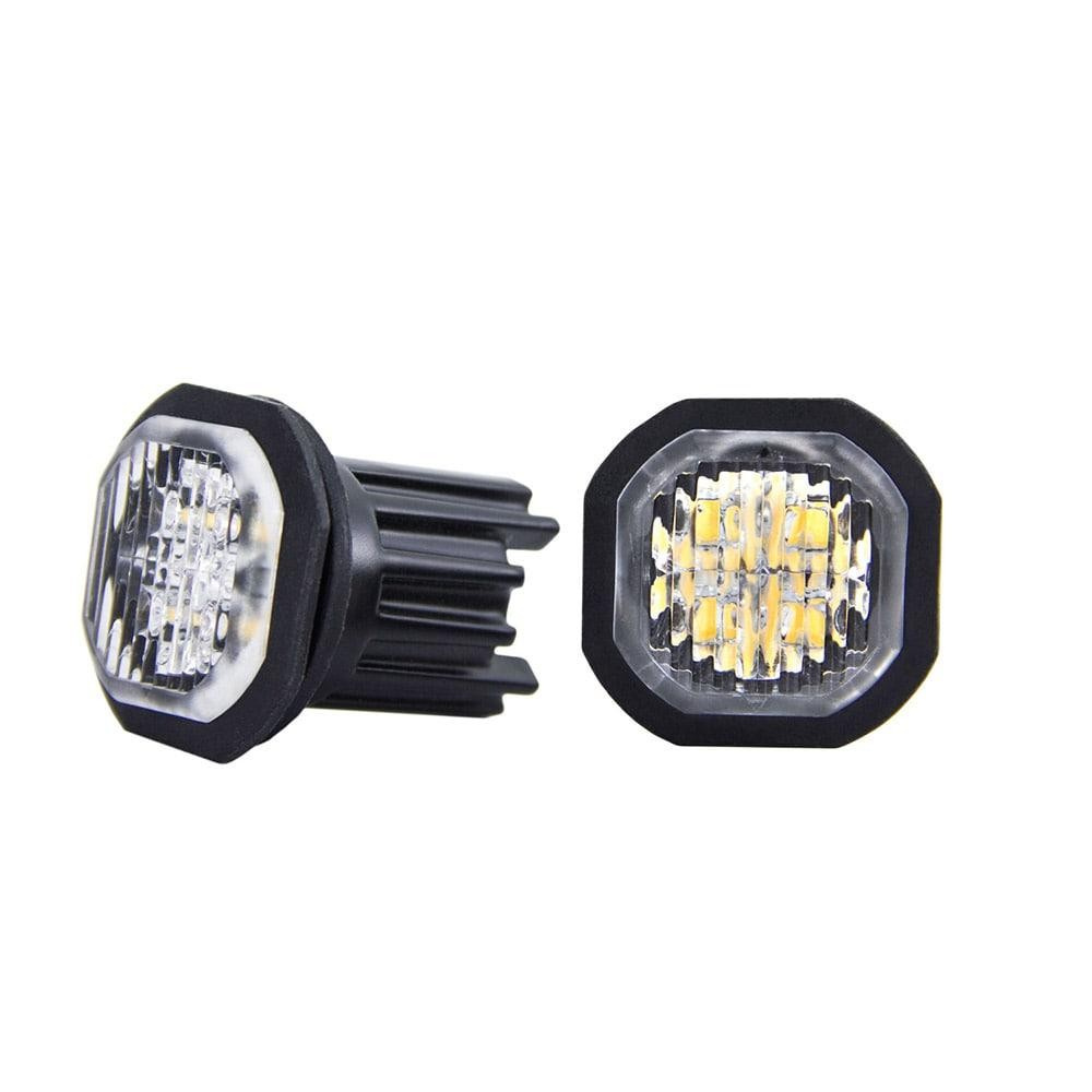 Swedstuff wpuszczane lampy błyskowe LED 2 x 10 W, pomarańczowe