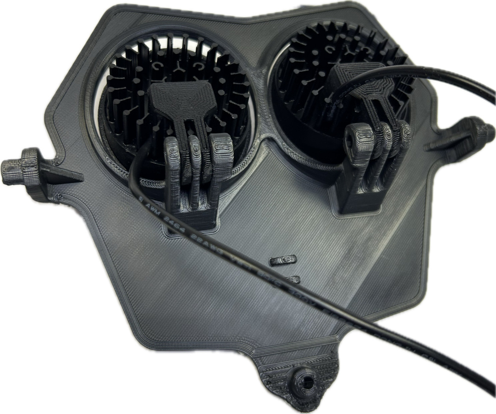 Podwójne światło zimnobiały 80w Fantic 2-suw 2024-, szara naklejka, 2xE406k NIZLED