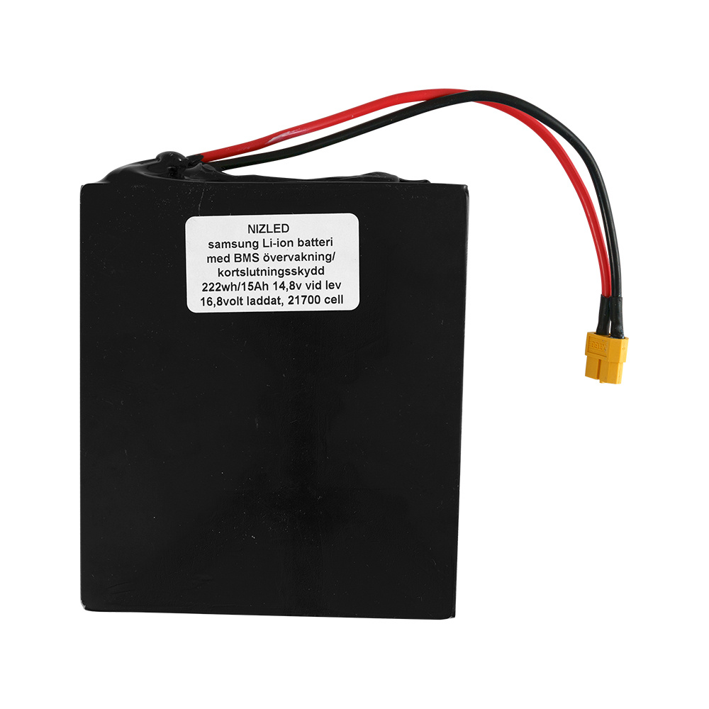 Akumulator Li-ion 16,8 V 15 Ah z ogniwami 21700 i BMS do E40, świeci 2 h z zestawem potrójnym