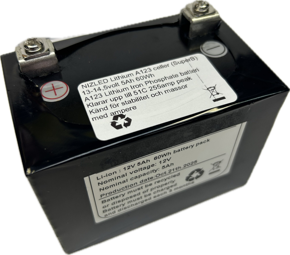 Akumulator Li-ion Enduro 14 V 5 Ah z ogniwem A123, (SuperB)
