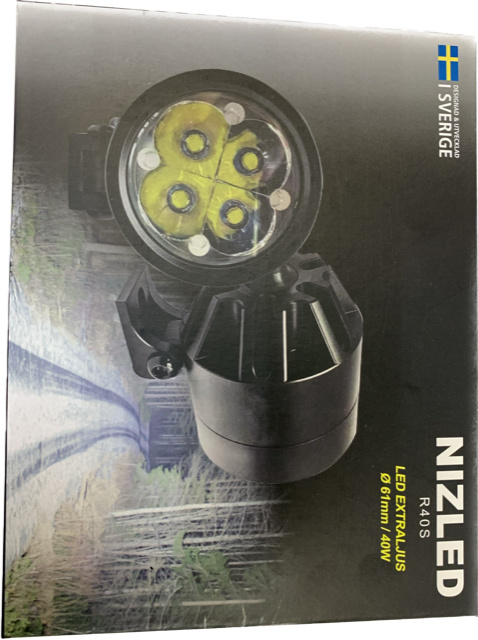 NIZLED R40S 2 szt. dodatkowych świateł spot do ATV/MC/SAM 6500K 40W 9-36V