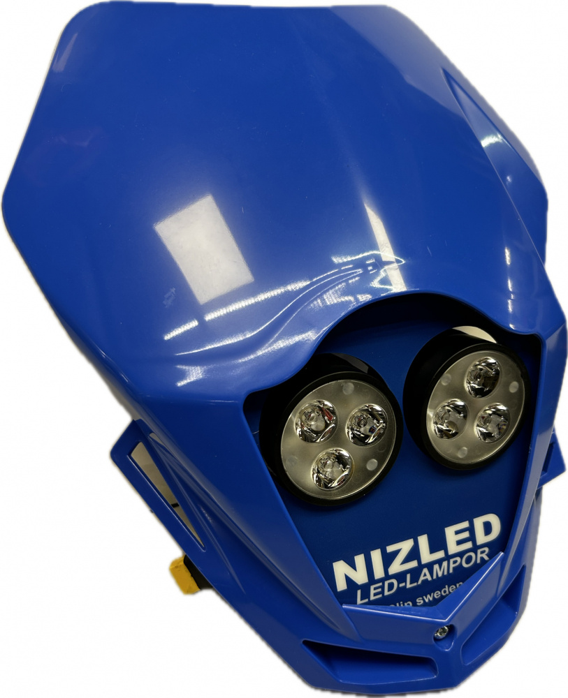 TM Racing 2015-2019, niebieska, zimna biel 2xE30F (60 W) osłona lampy