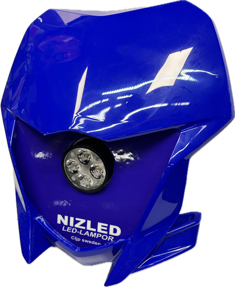 Pojedyncza osłona lampy zimna biel 40 W Yamaha WR 2019-2025, niebieska, 1xE406k bez wentylatora