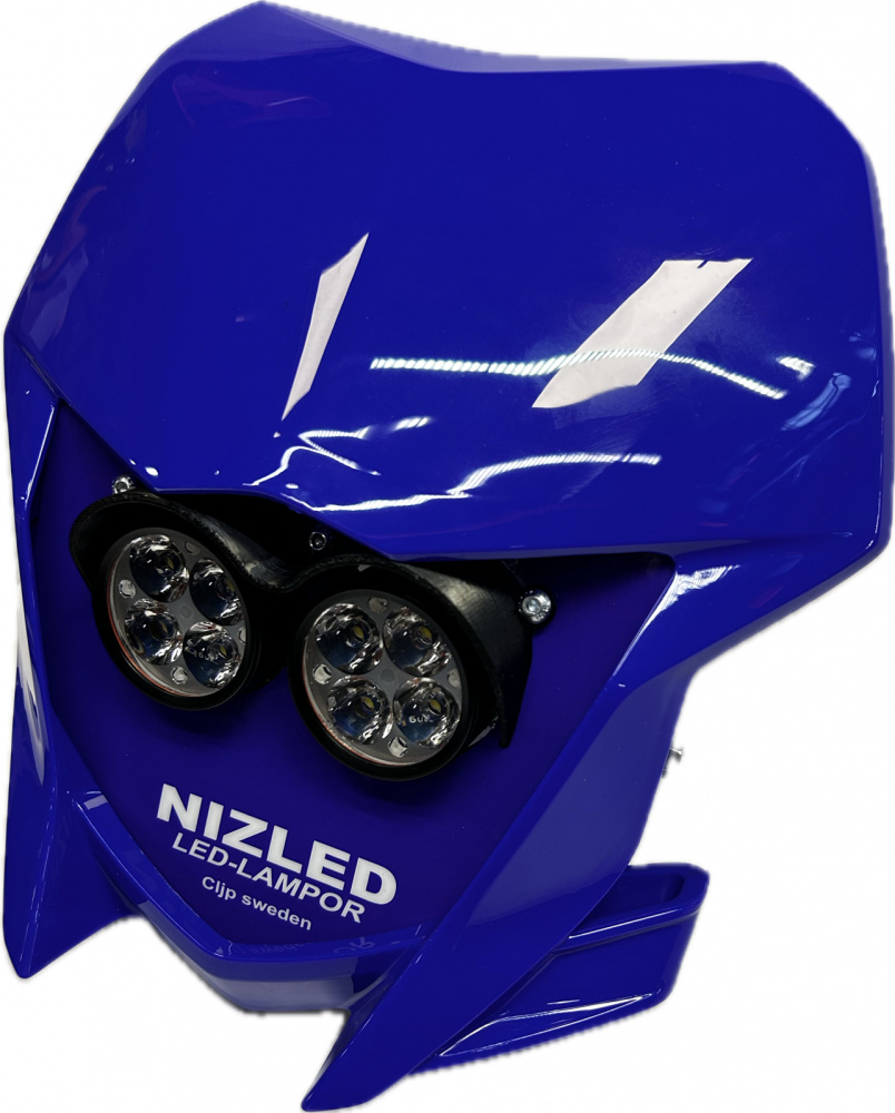 Podwójna osłona wejściowa 80 W Yamaha WR niebieska 2019-2025, NIZLED R40DRL