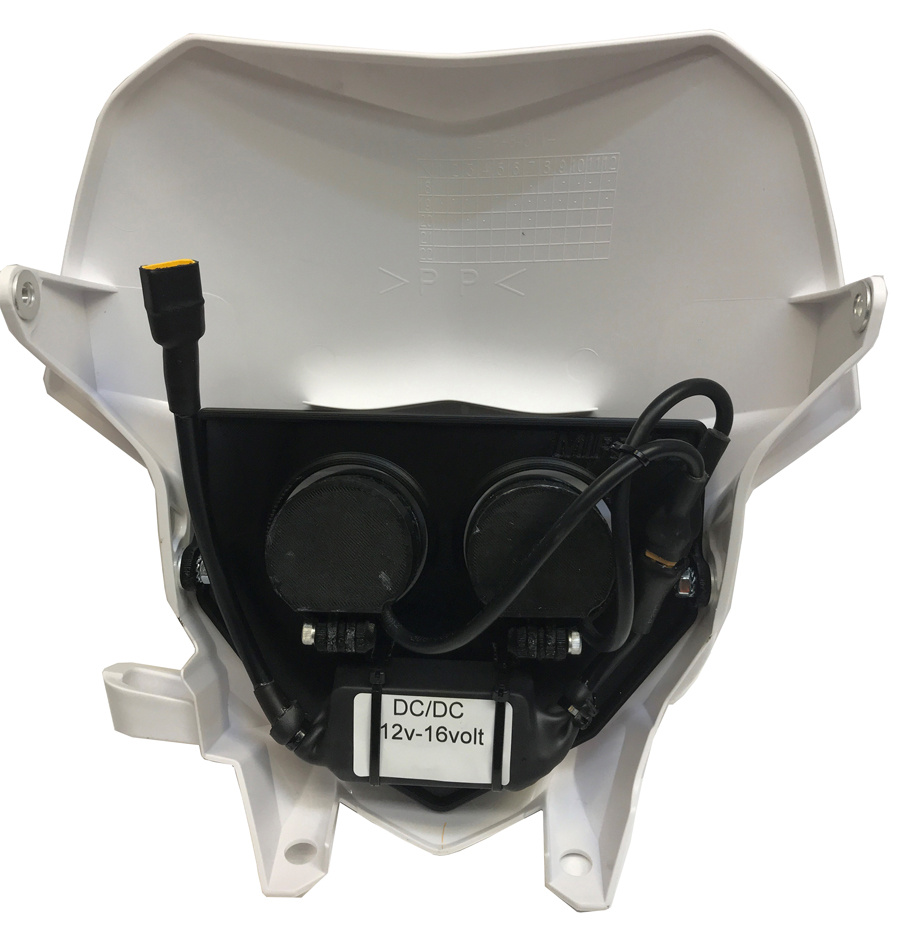 Podwójna osłona lampy ciepła biel 80 W, Yamaha WR 2019-2025, biała, 2xE405K