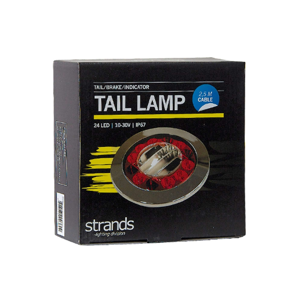 Strands Red Eye lampa tylna tył/stop/kierunkowskaz, 24 LED 10-30V. Kabel 2,5M.