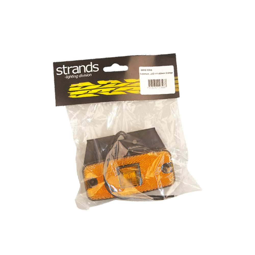 Strands boczne światło obrysowe LED 111X50Mm pomarańczowe 12-24V, 12-24V E-homologacja