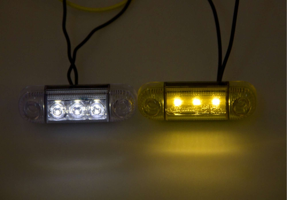 Strands światło pozycyjne 3 LED żółte, 12-24V
