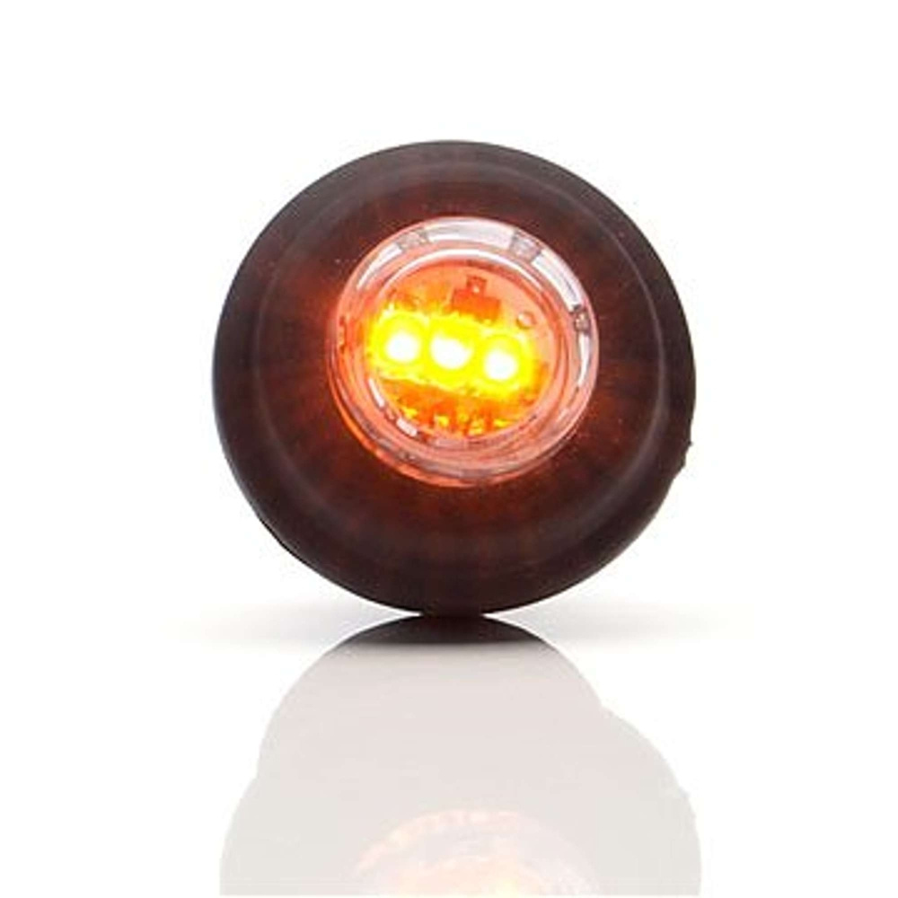 Strands lampka obrysowa LED 12-24V., montaż w otworze 21 mm. Z homologacją E. Pomarańczowa