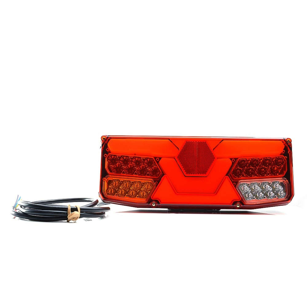 Strands tylna lampa 5-komorowa LED samochodowa lewa, z oświetleniem NS w dół 12/24V